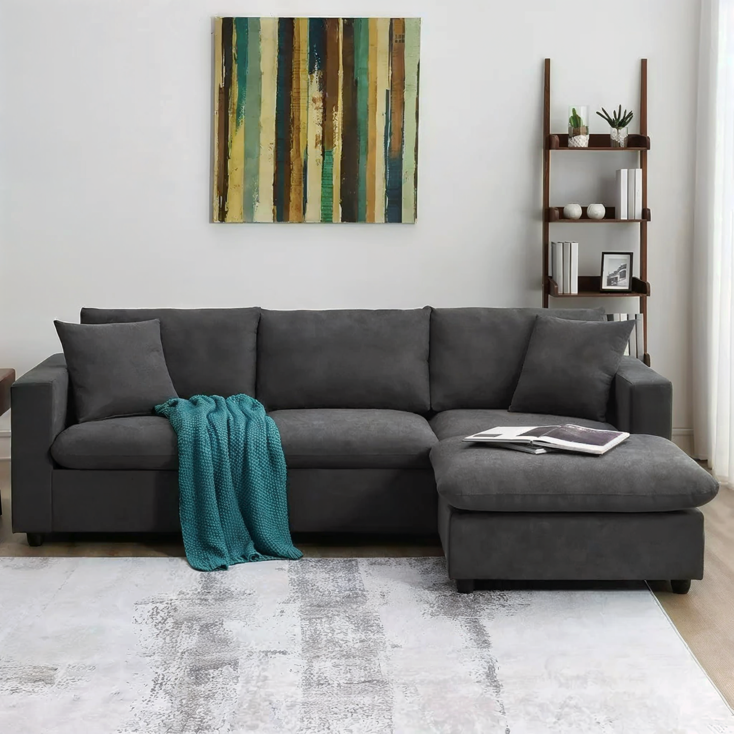 Jacquard 100" Segmented Sofa